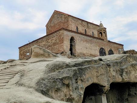 ウプリスツィへの王子の教会 ウプリスツィへ,洞窟住居,岩場の写真素材