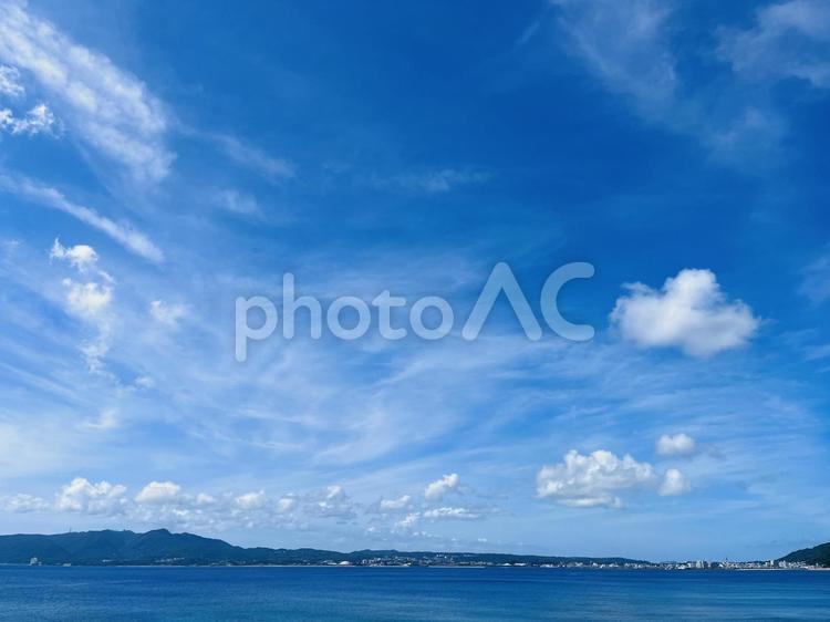 沖縄の海と空 沖縄,海,空の写真素材