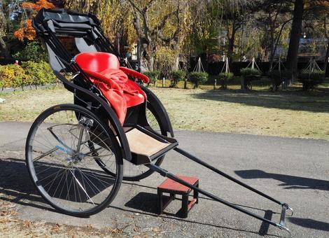 人力車　角館武家屋敷　 人力車,車,運ぶの写真素材