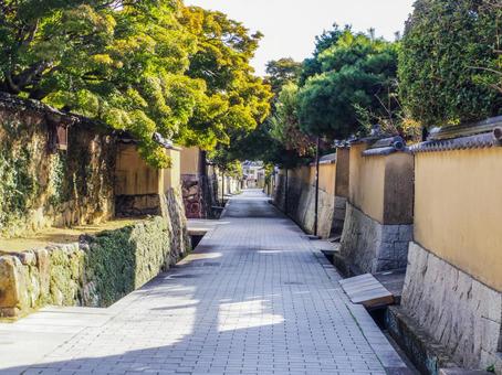 【山口県】長府・古江小路町 古江小路町,長府,街並みの写真素材