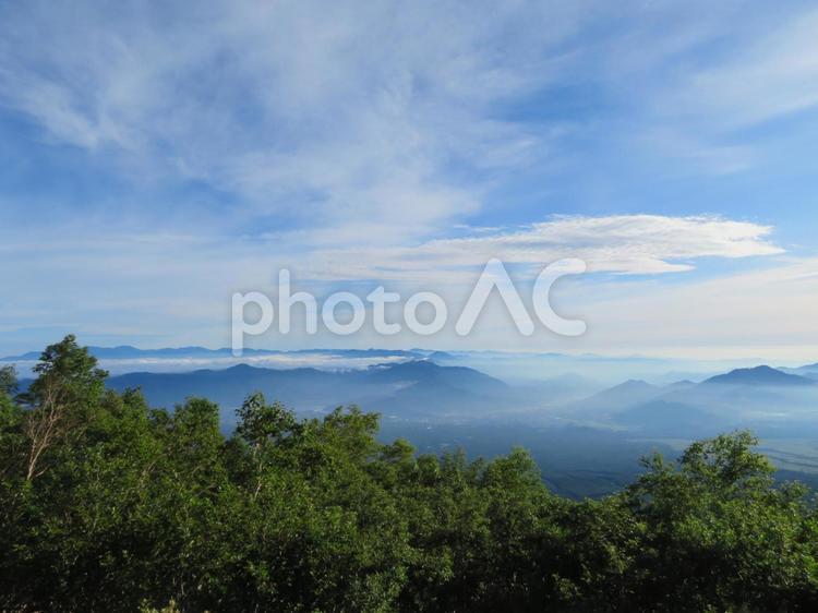 富士山六合目からの風景 富士山,さわやか,晴の写真素材