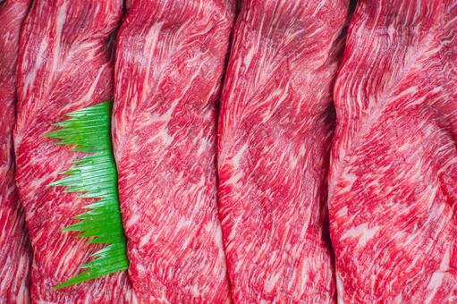 神戸牛の肩肉スライス 神戸牛,肩肉スライス,すき焼き用の写真素材