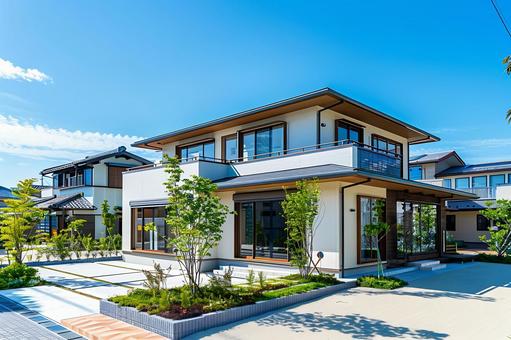 現代的な戸建て住宅 現代的な戸建て住宅の写真