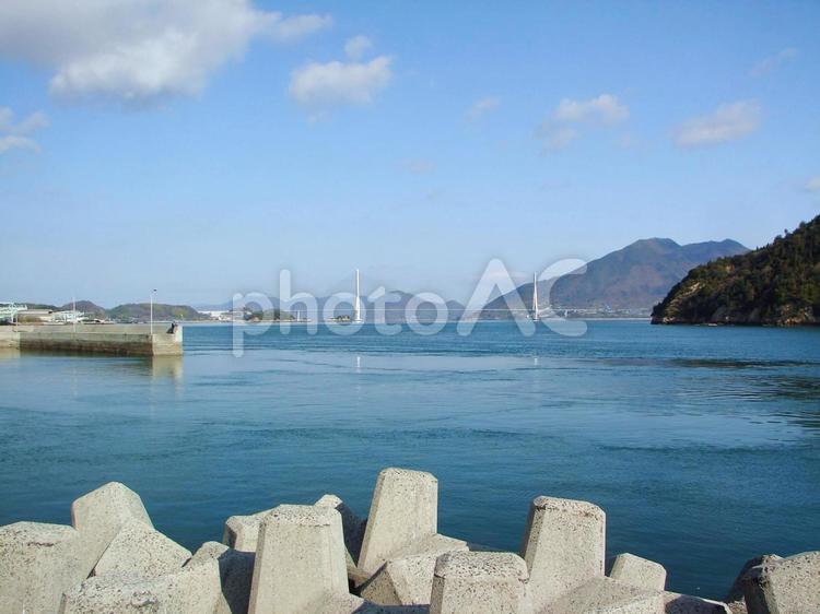 瀬戸内　しまなみ海道　多々羅大橋 瀬戸内,瀬戸内海,四国の写真素材