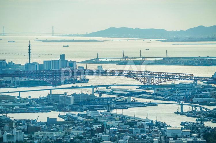 あべのハルカスからの大阪の街並み 大阪,関西,あべのハルカスの写真素材