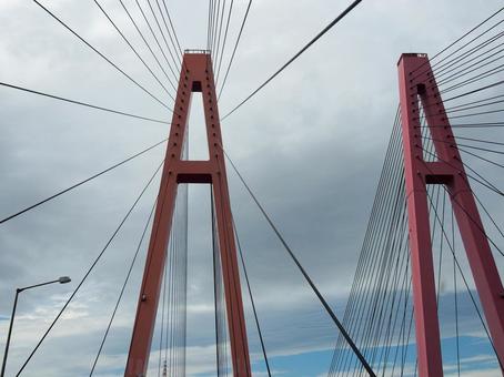 並んだ橋 並んだ橋 灰色,白色,赤色の写真素材