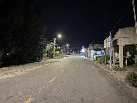 ベトナムのクアンナムの夜道 ベトナムのクアンナムの夜道の写真