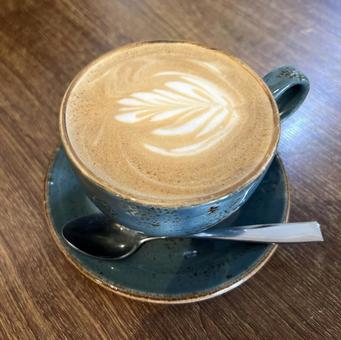 コーヒー ラテアート コーヒー ラテアートの写真