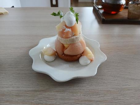 Photo, peach, fruit tart, dessert, 