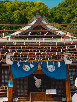 風鈴 風鈴 風鈴,鶴羽根神社,お寺の写真素材