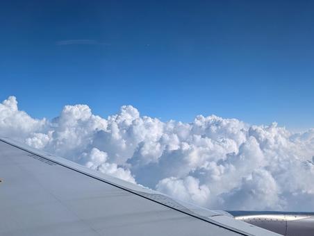 上空からの眺め 上空からの眺め 上空,雲,空の写真素材