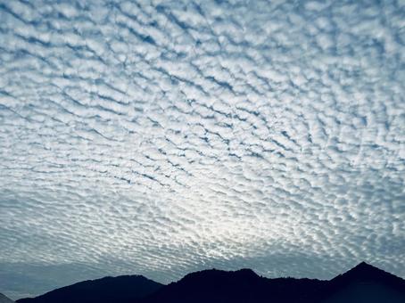 Photo, scales of clouds, iwaki cloud, cloud of clouds, 