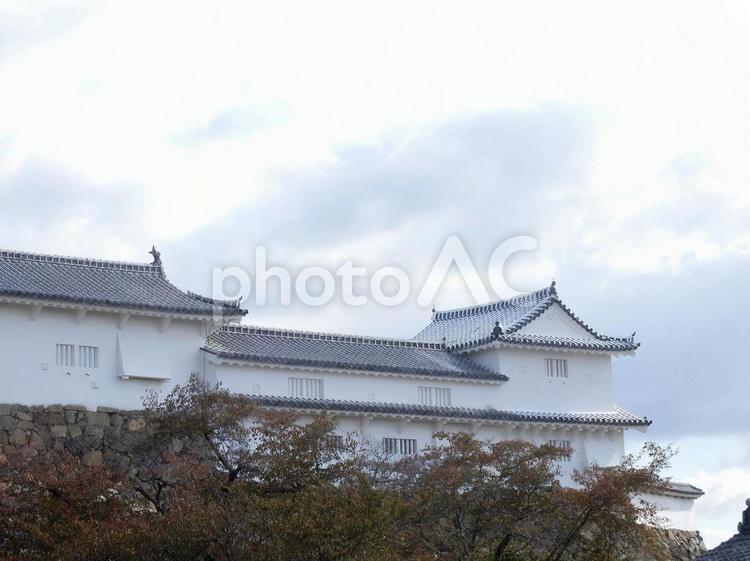 【風景写真】姫路城の風景 姫路城,櫓,木造の写真素材