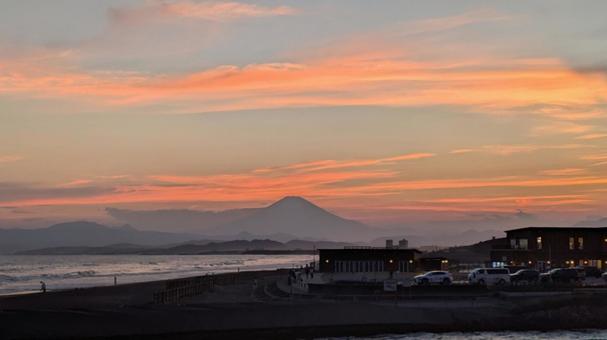 Mount Fuji and sunset, JPG Mount Fuji and sunset, JPG