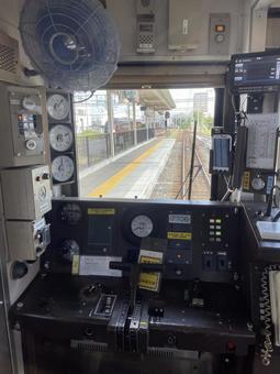 電車の運転台 鉄道,電車,運転の写真素材