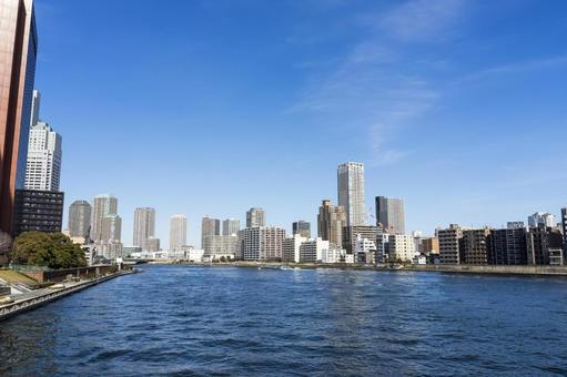 隅田川河畔風光, JPG 隅田川河畔風光, 东京, 隅田川, 城市, JPG