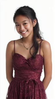 赤いドレスを着た美しい女性4 赤いドレスを着た美しい女性4の写真