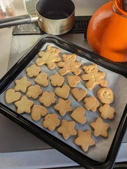 焼きたてクッキー クッキー,焼菓子,オーブンの写真素材