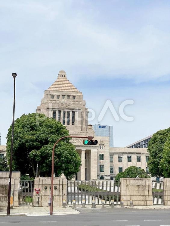 東京風景・国会議事堂 国会議事堂,千代田区,永田町の写真素材