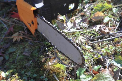 電動チェーンソー 電動チェーンソー,チェーンソー,工具の写真素材