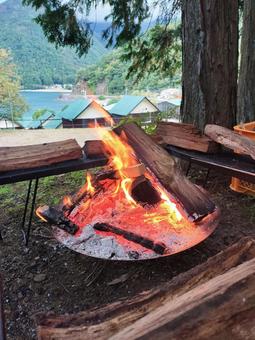 焚火 昼 焚火 昼の写真