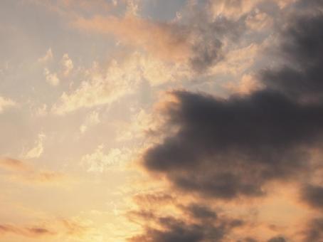 夕焼け空 夕焼け空 夕景,夕日,夕方の写真素材