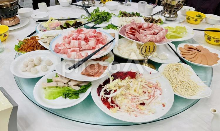 鍋パーティー 食事,食べ物,肉の写真素材