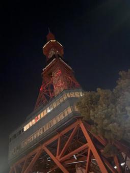 深夜のテレビ塔 深夜のテレビ塔の写真