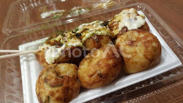 出店のたこ焼き たこ焼き,タコ焼き,縁日の写真素材