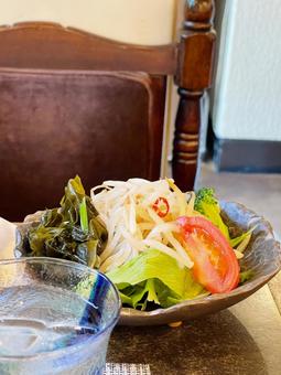 喫茶店のモーニングセットのサラダ 喫茶店のモーニングセットのサラダ カフェメニュー,おいしい,フードの写真素材