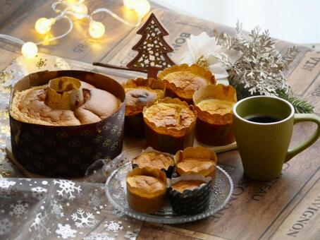 シフォンケーキ.1 シフォンケーキ,おやつ,珈琲の写真素材