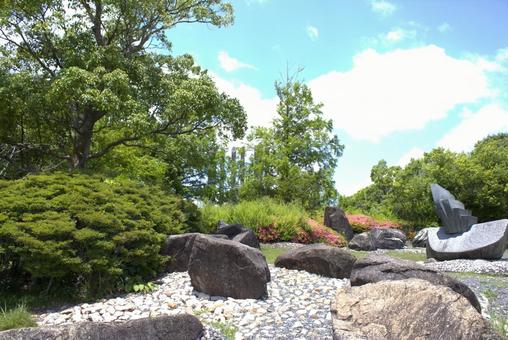 Photo, ein garten, blauer himmel, park, 