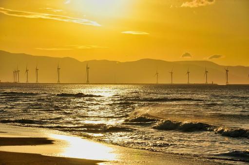 夕暮れの海 夕暮れの海の写真