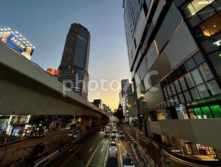 渋谷　夕暮れ 都会,都心,東京の写真素材