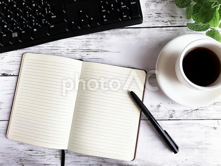 コーヒーブレイク（手帳） コーヒー,ホットコーヒー,ブラックコーヒーの写真素材