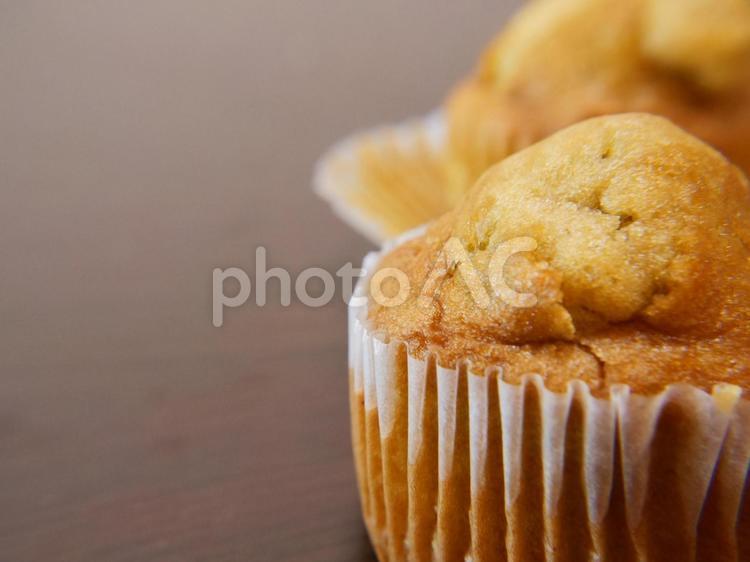 マフィン　カップケーキ　広告　素材 コピースペース,スペース,コピーの写真素材