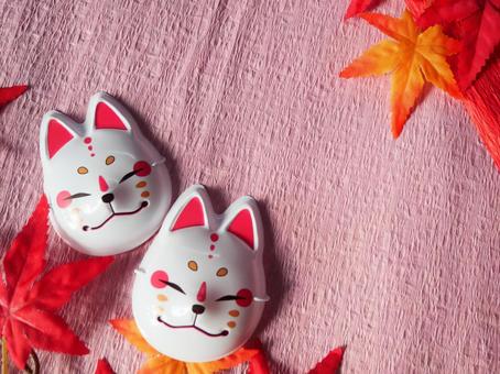 狐のお面.2 狐のお面.2 狐,お面,秋の写真素材