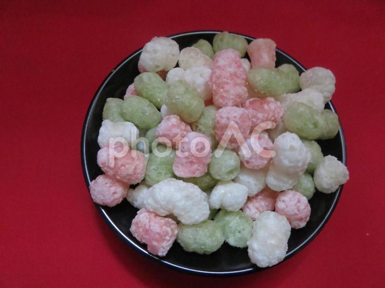 ひなあられ 和菓子,あられ,米の写真素材