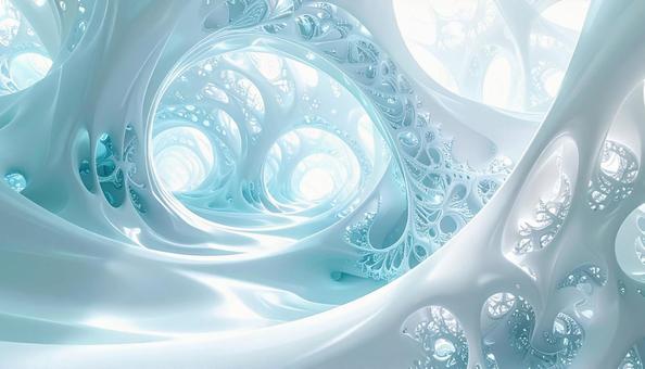 氷の世界を思わせるフラクタル迷宮 氷の世界を思わせるフラクタル迷宮の写真