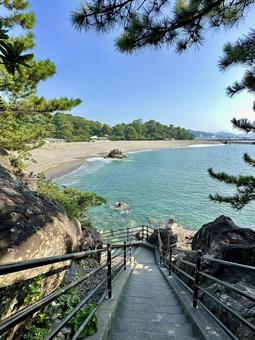桂浜の海 桂浜の海 海,桂浜,空の写真素材