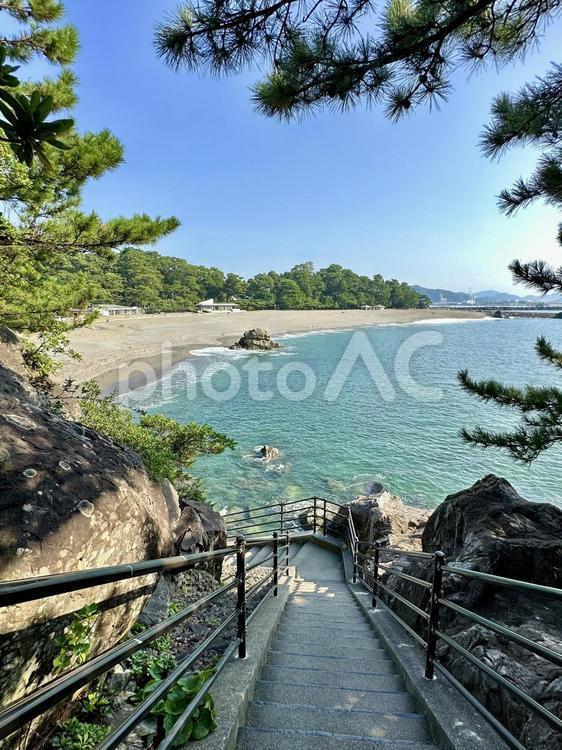 桂浜の海 海,桂浜,空の写真素材