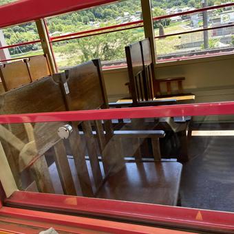 車窓 トロッコ列車 レトロ 車窓 トロッコ列車 レトロ トロッコ列車,電車,線路の写真素材