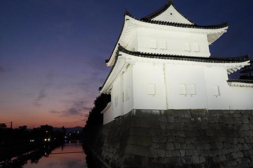 Photo, sunset, scull, istana nijo, 