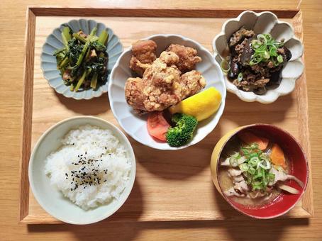 和定食 　からあげ定食 からあげ,唐揚げ,定食の写真素材
