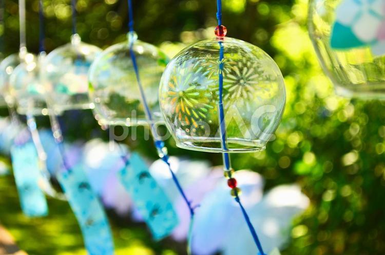 花火柄の風鈴（ふうりん） 風鈴,夏,6月の写真素材