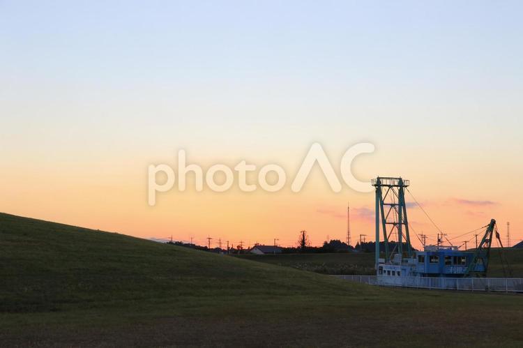 夕焼け 自然,野鳥観察,冬の写真素材