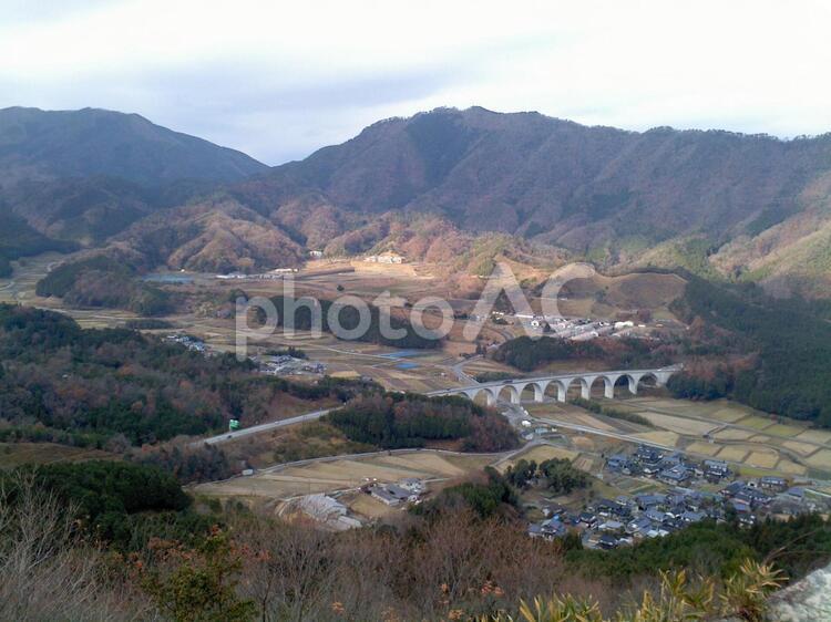 竹田城跡からの風景 風景,山,水域の写真素材