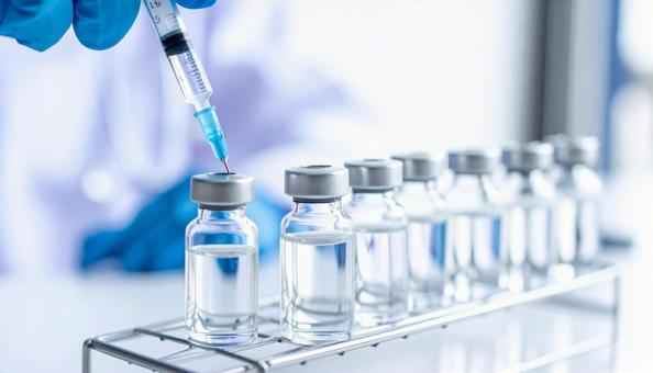 注射イメージ 薬剤を抽出している注射器 注射イメージ 薬剤を抽出している注射器の写真