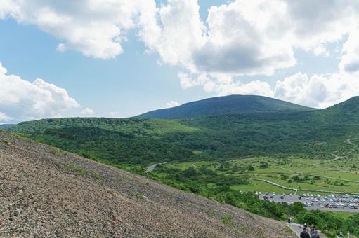 Photo, my wife little fuji, fukushima, summer, 