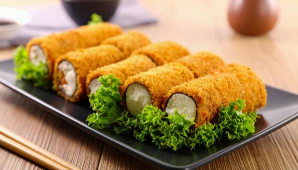 揚げ物 シソ巻き 揚げ物 シソ巻きの写真
